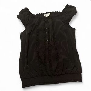 White House l Black Market Women's Black Top M